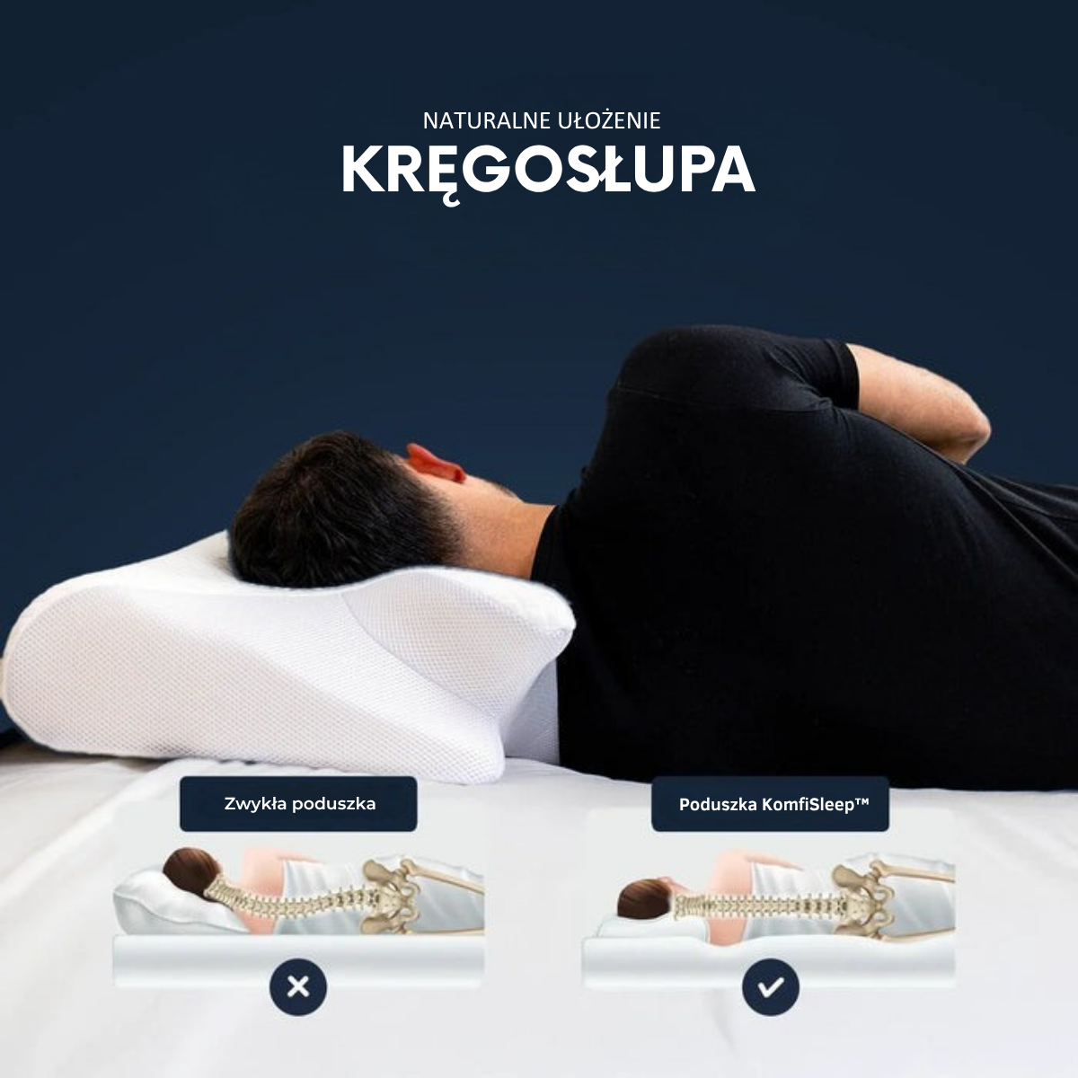 Poduszka z pianki memory KomfiSleep® | Komfitex